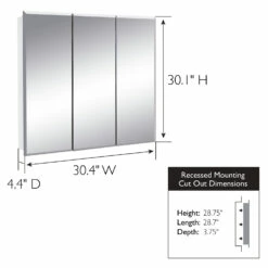 Cyprus 30.4-Inch Frameless Medicine Cabinet 8 Cyprus 30.4-Inch Frameless Medicine Cabinet -US Home Sales Store cyprus 30 inch medicine cabinet 3