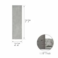 Dagen Runner With Soft Shag In Gray, 2-Foot-2-Inch By 7-Foot-7-Inch -US Home Sales Store dagen soft shag modern gray runner 2 by 7 6