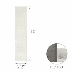 Dagen Runner With Soft Shag In Ivory, 2-Foot-2-Inch By 10-Foot -US Home Sales Store dagen soft shag modern ivory runner 2 by 10 6