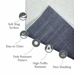 Dagen Runner With Soft Shag In Ivory, 2-Foot-2-Inch By 10-Foot -US Home Sales Store dagen soft shag modern ivory runner 2 by 10 9