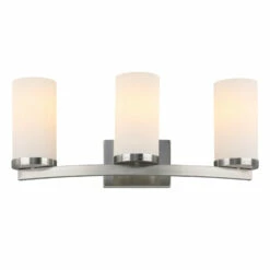 Desta Vanity Bar In Satin Nickel, 3-Light