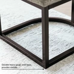 Barrelback Dining Chair With Gray Linen Seat And Espresso Metal Base, Set Of 2 -US Home Sales Store dining chair barrel back gray 2 set 4