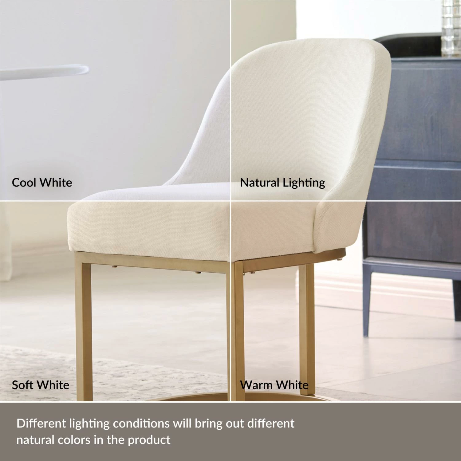 Barrelback Dining Chair With White Linen Seat And Gold Metal Base, Set Of 2 10 Barrelback Dining Chair With White Linen Seat And Gold Metal Base, Set Of 2 - Image 10