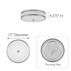 Donohue Color Temperature Selectable LED Ceiling Light, 15-Inch -US Home Sales Store donohue led ceiling light 15 inch 6