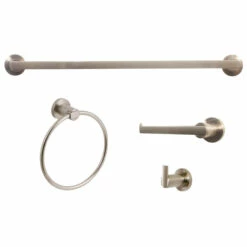 Gazebo Parts Direct Sales Store 19 Eastport Bathroom Accessory Kit In Satin Nickel, 4-Piece