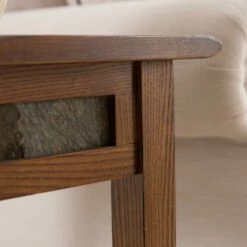 Oak And Slate Tile End Table In Rustic Oak -US Home Sales Store end table oak slate 6