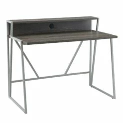 Fletcher Desk In Weathered Wood And Nickel