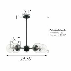 Gracelyn Chandelier In Matte Black, 5-Light 14 Gracelyn Chandelier In Matte Black, 5-Light -US Home Sales Store gracelyn chandelier matte black 5 light 6