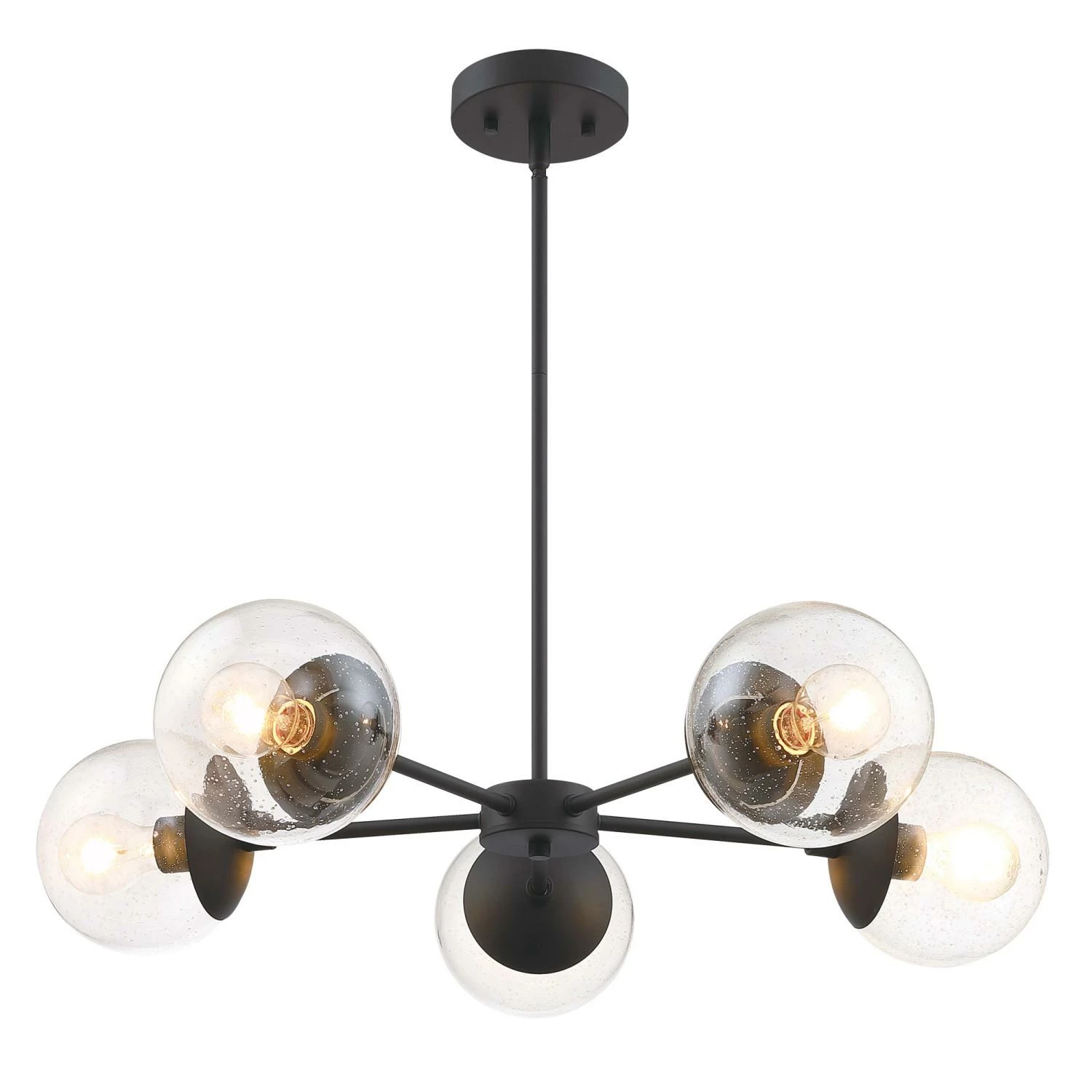 Gracelyn Chandelier In Matte Black, 5-Light 7 Gracelyn Chandelier In Matte Black, 5-Light - Image 7