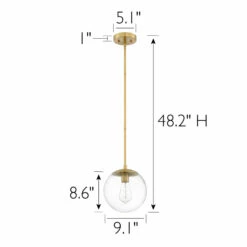 Gracelyn Pendant In Satin Gold -US Home Sales Store gracelyn satin gold 1 light pendant 3