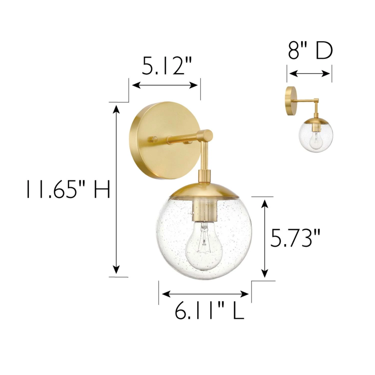 Gracelyn Wall Light In Satin Gold 2 Gracelyn Wall Light In Satin Gold - Image 2
