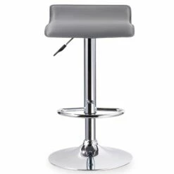 Adjustable Swivel Stool In Gray With Chrome Base, Set Of 2 -US Home Sales Store gray swivel bar stool set 4