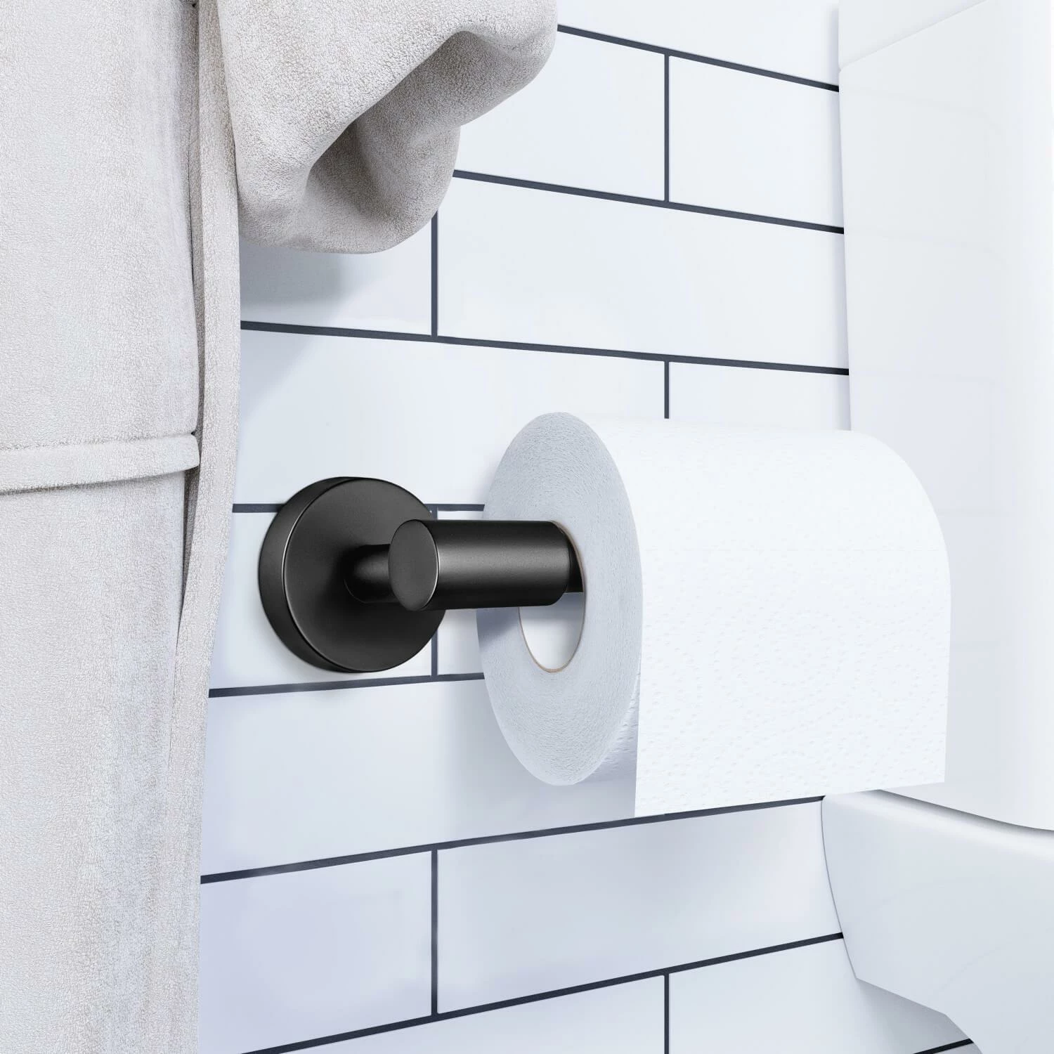 Graz Park Toilet Paper Holder In Matte Black 6 Graz Park Toilet Paper Holder In Matte Black - Image 6
