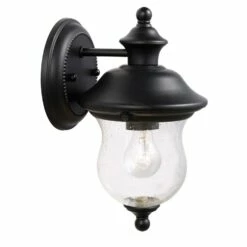 Highland Outdoor Wall Lantern Sconce In Black