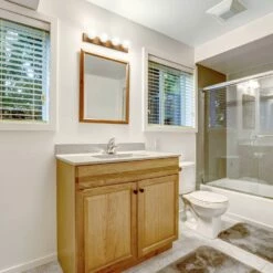 Vanity Light In Honey Oak, 4-Light -US Home Sales Store honey oak 4 light vanity light 6