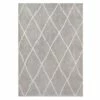 Keleya Area Rug With Soft Shag In Trellis Gray/White, 7-Foot-10-Inch By 10-Foot
