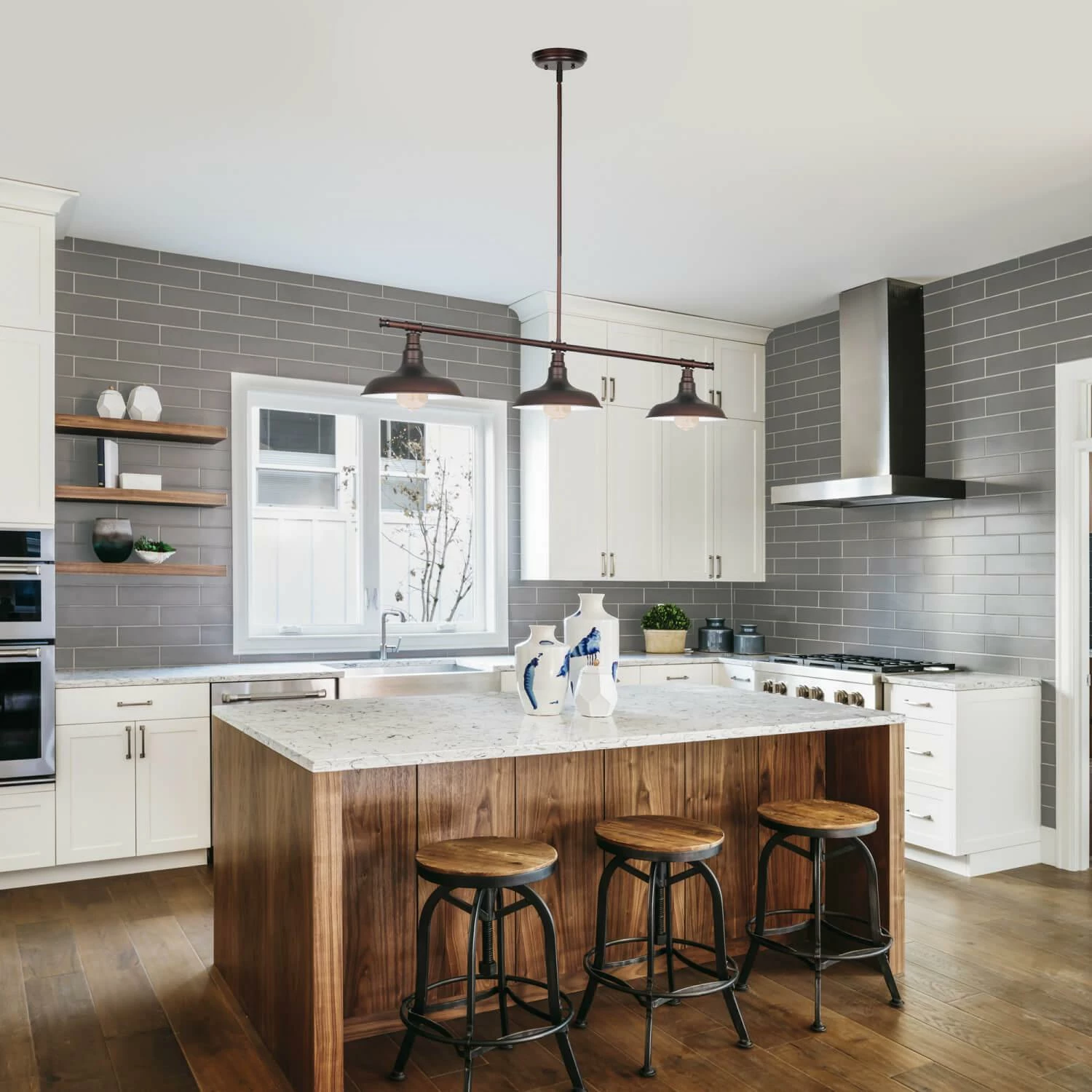 Kimball Indoor Pendant In Coffee Bronze, 3-Light 3 Kimball Indoor Pendant In Coffee Bronze, 3-Light - Image 3