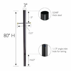 Black Lamp Post With Cross Arm -US Home Sales Store lamp post black cross arm 7