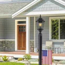 Black Lamp Post With Cross Arm -US Home Sales Store lamp post black cross arm 9