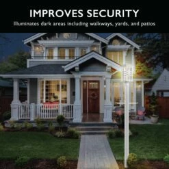 White Lamp Post With Cross Arm -US Home Sales Store lamp post white cross arm 4