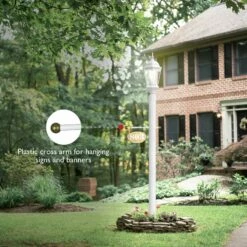 White Lamp Post With Cross Arm -US Home Sales Store lamp post white cross arm 5