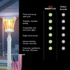 White Lamp Post With Cross Arm -US Home Sales Store lamp post white cross arm 6