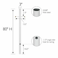 White Lamp Post With Cross Arm -US Home Sales Store lamp post white cross arm 7