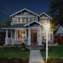 White Lamp Post With Cross Arm -US Home Sales Store lamp post white cross arm 8