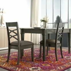 Laraline Area Rug In Faded Fuchsia, 5-Foot-3-Inch By 7-Foot-7-Inch -US Home Sales Store laraline vintage rug pink 5 foot 3 inch by 7 foot 7 inch 7