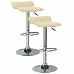 Gazebo Parts Direct Sales Store 49 Adjustable Swivel Stool In Cream, Set Of 2