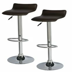 Gazebo Parts Direct Sales Store 51 Adjustable Swivel Stool In Deep Brown, Set Of 2