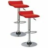 Adjustable Swivel Stool In Red, Set Of 2