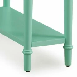 Coastal Narrow Side Table In Kiwi Green -US Home Sales Store leick home coastal narrow side table kiwi green 4
