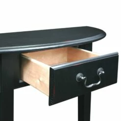 Demilune Console Table In Slate Black 6 Demilune Console Table In Slate Black -US Home Sales Store leick home demilune console table slate black 3