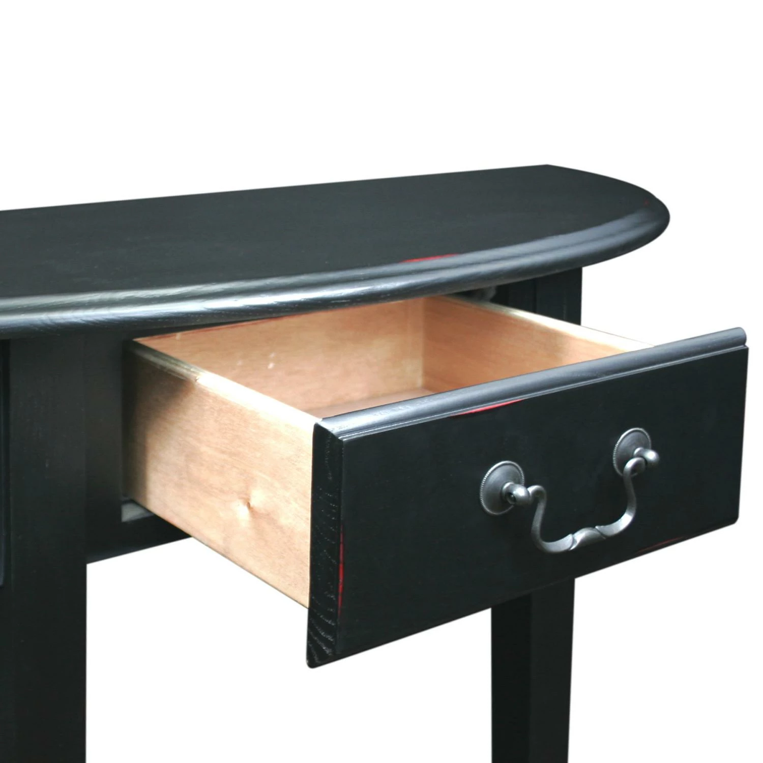 Demilune Console Table In Slate Black 3 Demilune Console Table In Slate Black - Image 3