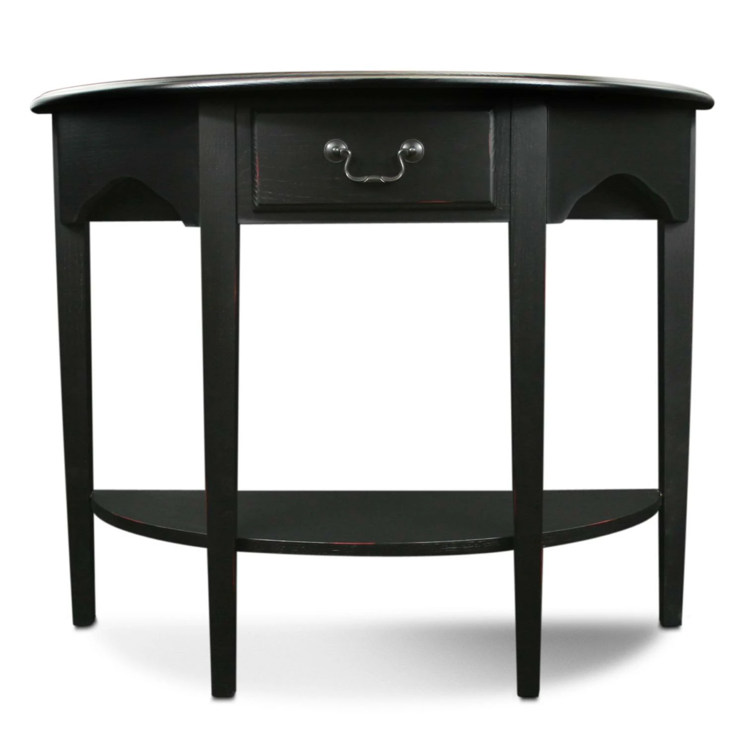 Demilune Console Table In Slate Black 4 Demilune Console Table In Slate Black - Image 4