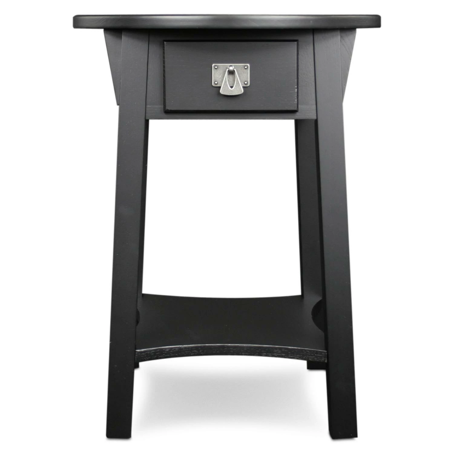 Mission Round Side Table In Slate Black 4 Mission Round Side Table In Slate Black - Image 4