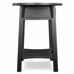 Mission Round Side Table In Slate Black 9 Mission Round Side Table In Slate Black -US Home Sales Store leick home round mission side table slate black 5