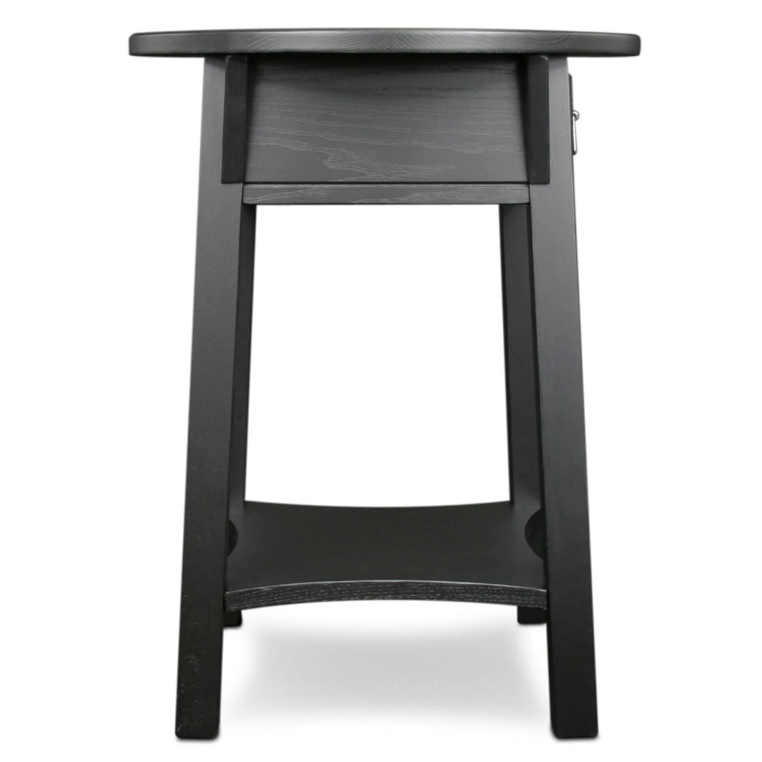 Mission Round Side Table In Slate Black 5 Mission Round Side Table In Slate Black - Image 5