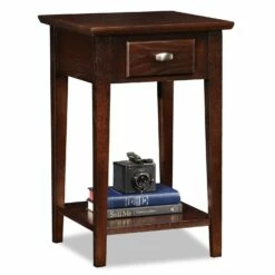 Square Side Table In Chocolate Oak