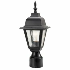 Maple Street Outdoor Post Top Light In Black