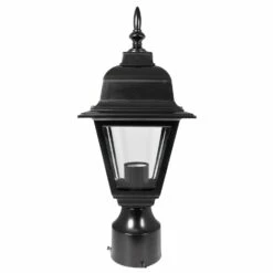 Maple Street Outdoor Post Top Light In Black -US Home Sales Store maple street black outdoor post mount light fixture 11