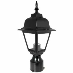 Maple Street Outdoor Post Top Light In Black -US Home Sales Store maple street black outdoor post mount light fixture 12