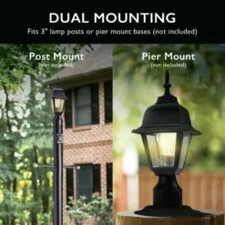 Maple Street Outdoor Post Top Light In Black -US Home Sales Store maple street black outdoor post mount light fixture 3