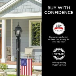Maple Street Outdoor Post Top Light In Black -US Home Sales Store maple street black outdoor post mount light fixture 6