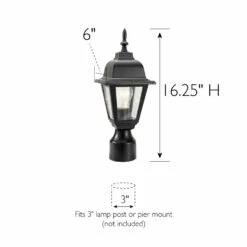 Maple Street Outdoor Post Top Light In Black -US Home Sales Store maple street black outdoor post mount light fixture 7