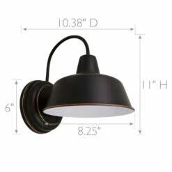 Mason Integrated LED Indoor/Outdoor Wall Light In Oil-Rubbed Bronze -US Home Sales Store mason bronze integrated led wall light 4