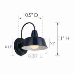 Mason Indoor/Outdoor Wall Light In Navy Blue 11 Mason Indoor/Outdoor Wall Light In Navy Blue -US Home Sales Store mason navy blue 1 light wall light 4