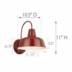 Mason Indoor/Outdoor Wall Light In Rustic Red 11 Mason Indoor/Outdoor Wall Light In Rustic Red -US Home Sales Store mason rustic red 1 light wall light 4