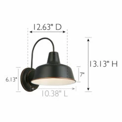 Mason Indoor/Outdoor Wall Light In Oil Rubbed Bronze, 10-Inch -US Home Sales Store mason wall light bronze 4